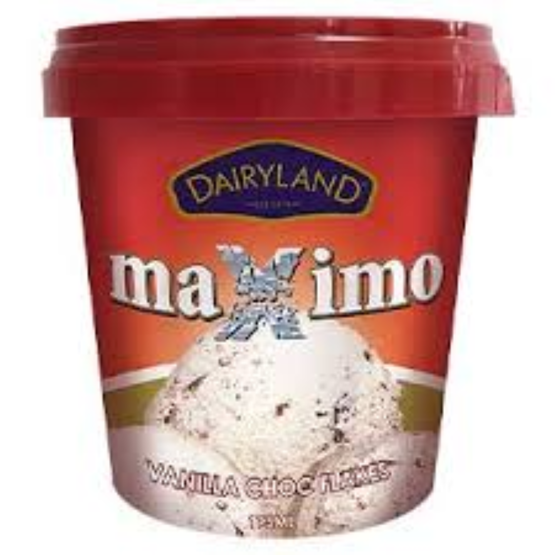DAIRYLAND MAXIMO VAN CHOC FLAKES 175ML CUP